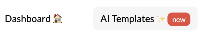 AI Templates Option